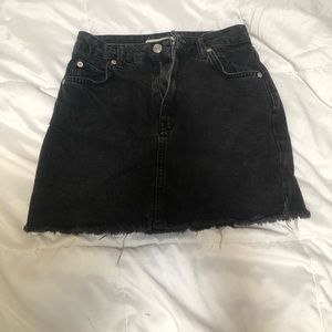 Topshop Black Jean Skirt